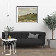 Ezposterprints - The Hill Of Montmartre With Stone Quarry 2 | Van Gogh Art Reproduction - 32x24 ambiance display photo sample