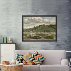 Ezposterprints - The Hill Of Montmartre With Stone Quarry | Van Gogh Art Reproduction - 48x36 ambiance display photo sample