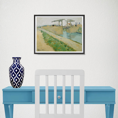 Ezposterprints - The Langlois Bridge | Van Gogh Art Reproduction - 16x12 ambiance display photo sample