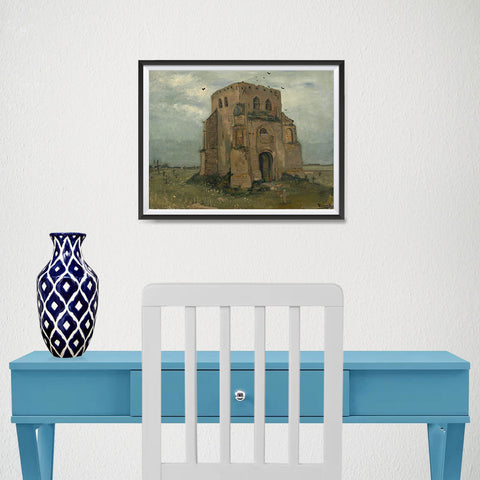 Ezposterprints - The Old Church Tower At Nuenen | Van Gogh Art Reproduction - 16x12 ambiance display photo sample
