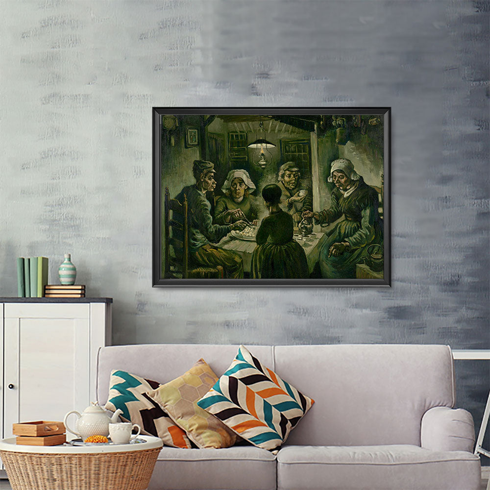 Ezposterprints - The Potato Eaters | Van Gogh Art Reproduction - 48x36 ambiance display photo sample