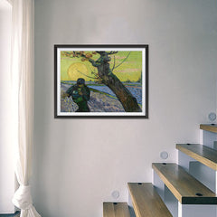 Ezposterprints - The Sower | Van Gogh Art Reproduction - 24x18 ambiance display photo sample