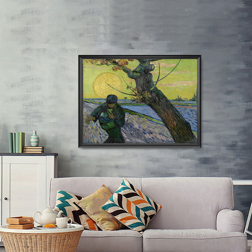 Ezposterprints - The Sower | Van Gogh Art Reproduction - 48x36 ambiance display photo sample