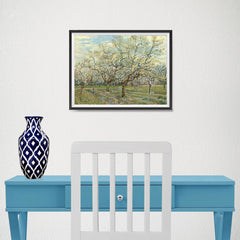 Ezposterprints - The White Orchard | Van Gogh Art Reproduction - 16x12 ambiance display photo sample