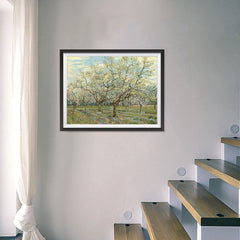 Ezposterprints - The White Orchard | Van Gogh Art Reproduction - 24x18 ambiance display photo sample