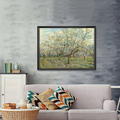 Ezposterprints - The White Orchard | Van Gogh Art Reproduction - 48x36 ambiance display photo sample