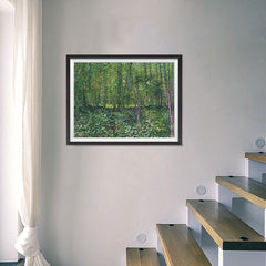 Ezposterprints - Trees And Undergrowth | Van Gogh Art Reproduction - 24x18 ambiance display photo sample