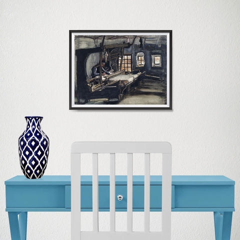 Ezposterprints - Weaver | Van Gogh Art Reproduction - 16x12 ambiance display photo sample