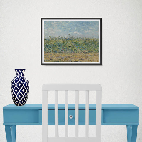 Ezposterprints - Wheatfield With Partridge | Van Gogh Art Reproduction - 16x12 ambiance display photo sample