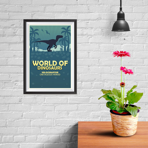 Ezposterprints - Velociraptor | World of Dinosaurs Posters - 08x12 ambiance display photo sample