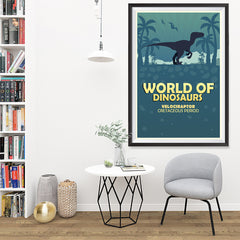 Ezposterprints - Velociraptor | World of Dinosaurs Posters - 32x48 ambiance display photo sample