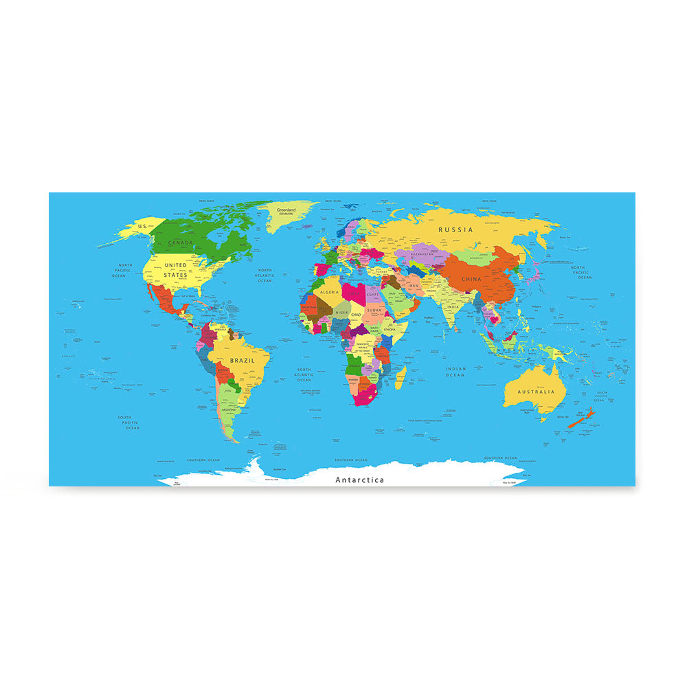 Ezposterprints - Classic World Map - Robinson projection