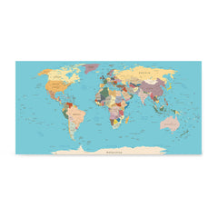 Ezposterprints - Vintage World Map - Robinson projection