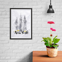 Ezposterprints - New York City Watercolor Poster - 08x12 ambiance display photo sample