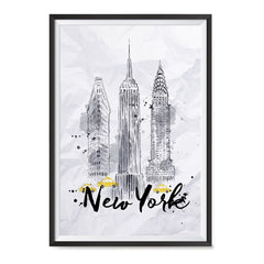 Ezposterprints - New York City Watercolor Poster ambiance display photo sample