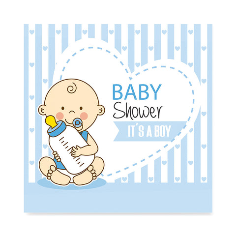 High quality Baby Boy with Bottle, Baby Shower Decoration Poster poster prints