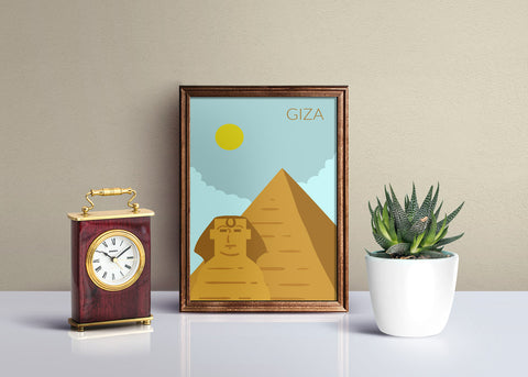 World Cities Retro Posters: Giza ambiance display photo sample