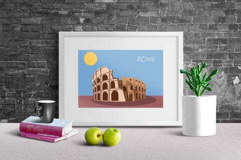 World Cities Retro Posters: Rome ambiance display photo sample
