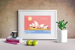 World Cities Retro Posters: Sydney ambiance display photo sample